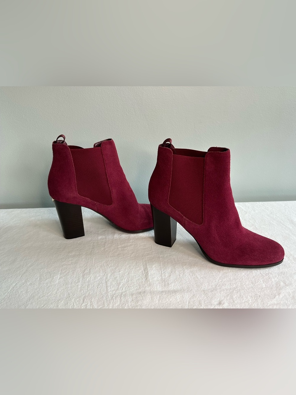 MICHAEL Michael Kors Lottie Suede Bootie in Dark Berry woman’s Sz 9.5
